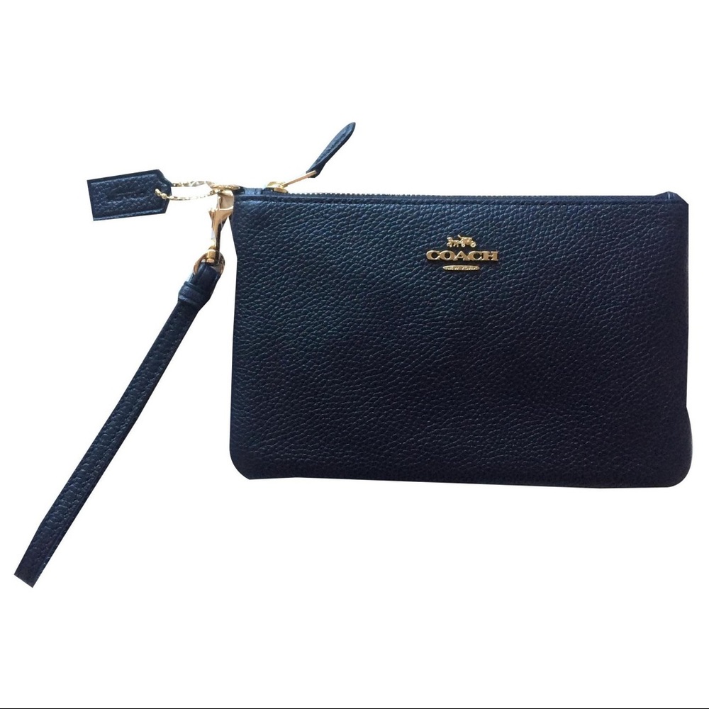 Leather Coach Wristlet